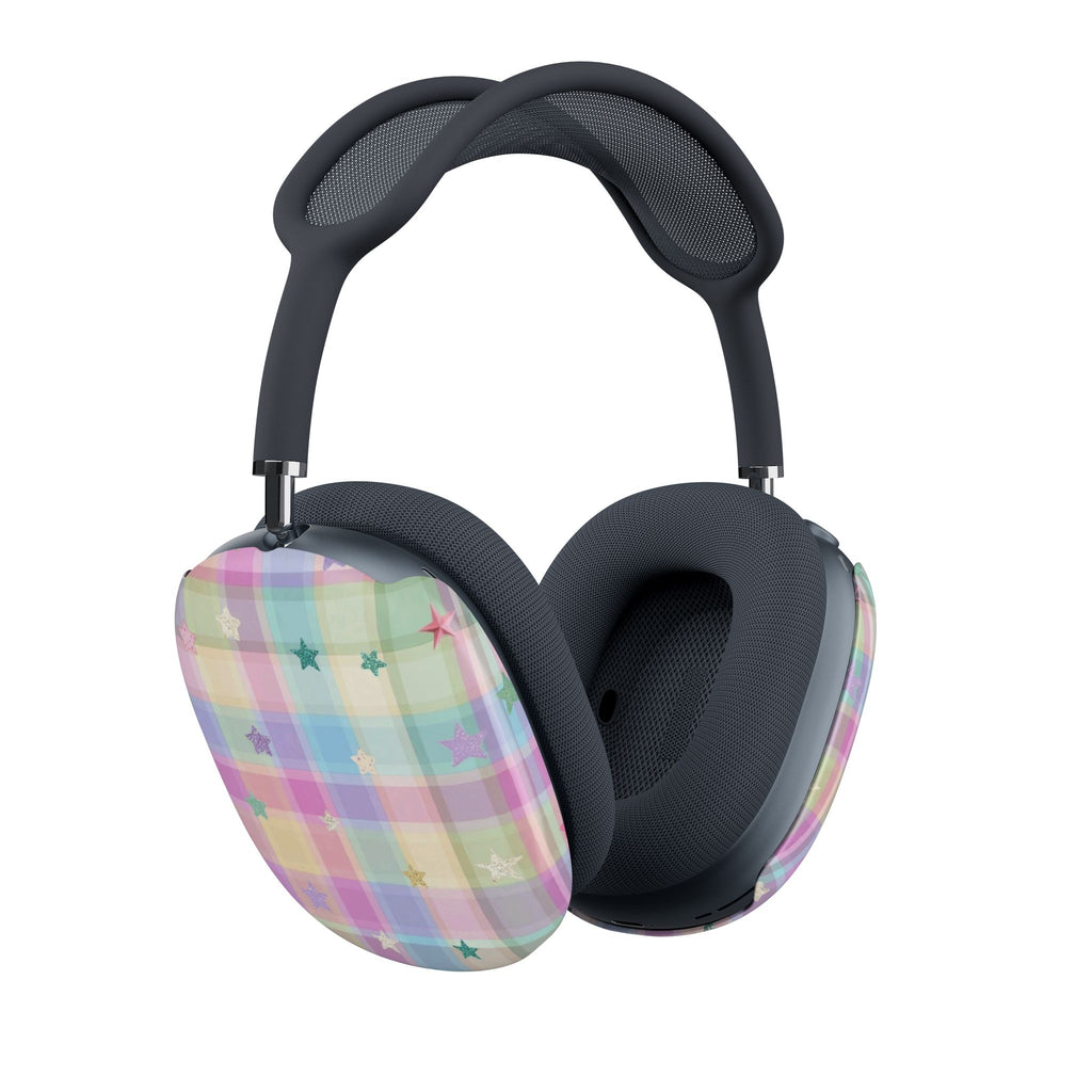 RAINBOW PASTEL PLAID STARS AIRPODS MAX CASE COVERS