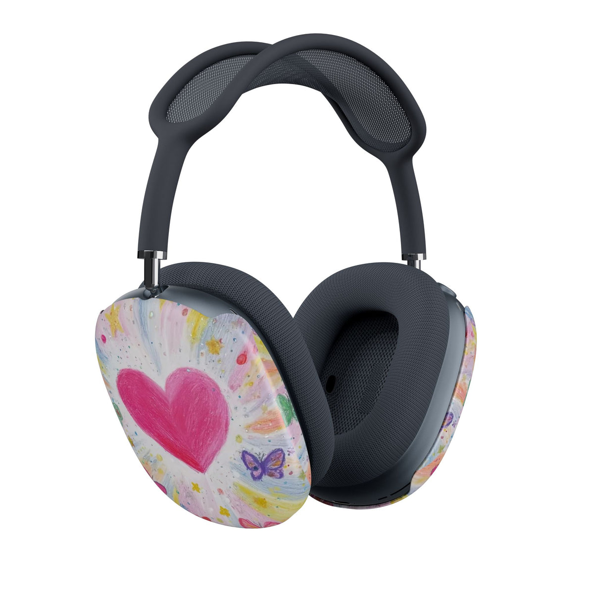 PINK WHIMSY HEART BUTTERFLIES AIRPODS MAX CASE COVERS