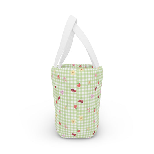 GREEN GINGHAM LUNCH BOX BAG