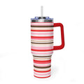 MINIMALIST VDAY STRIPES 40OZ STAINLESS STEEL TUMBLER