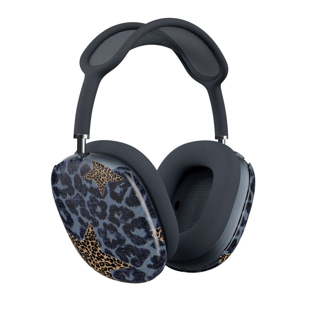 BLUE LEOPARD STARS AIRPODS MAX CASE COVERS