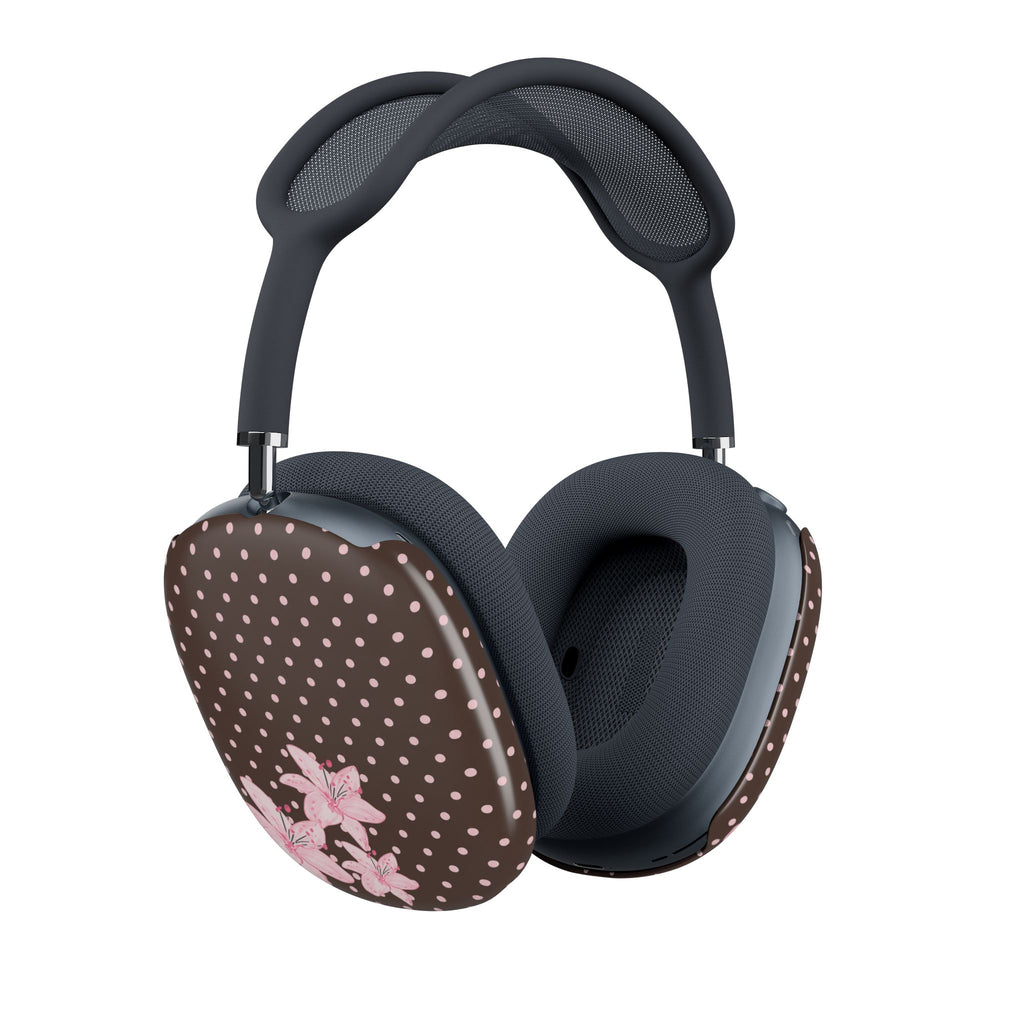 BROWN POLKA DOTS PINK FLORAL AIRPODS MAX CASE COVERS