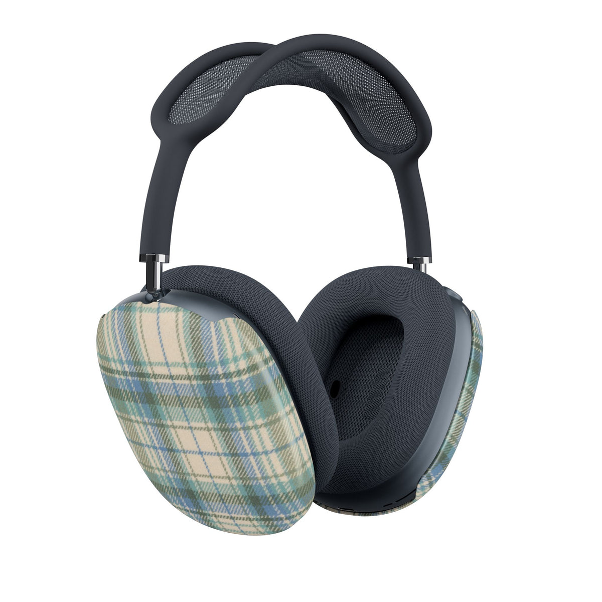 MINT GREEN TARTAN PLAID AIRPODS MAX CASE COVERS