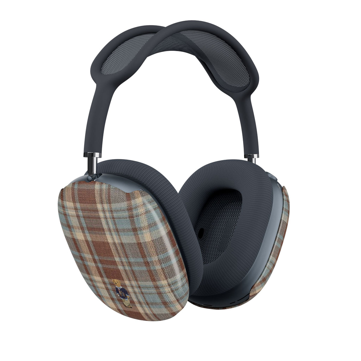 BROWN PLAID MINI TEDDY BEAR AIRPODS MAX CASE COVERS