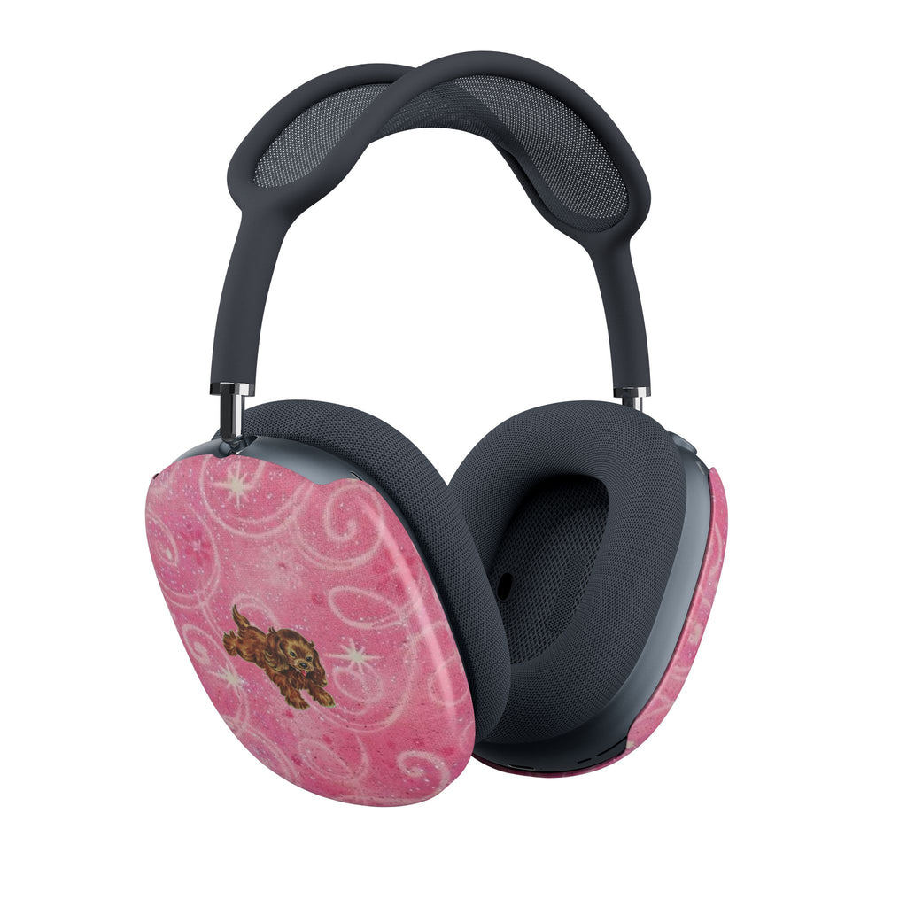 PINK WHIMSY GLOW PARK AVENUE PUPPY AIRPODS MAX CASE COVERS