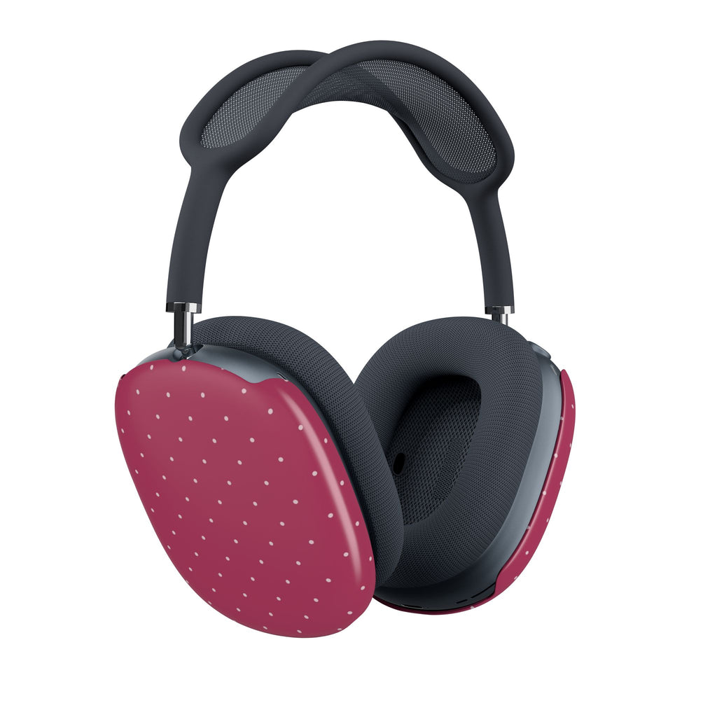 BERRY ROSE POLKA DOTS AIRPODS MAX CASE COVERS