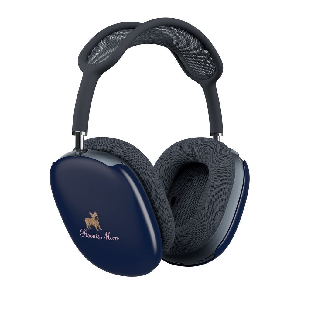 PERSONALIZED NAVY BLUE FRENCH BULLDOG DOG MOM CUSTOM NAME AIRPODS MAX CASE COVERS