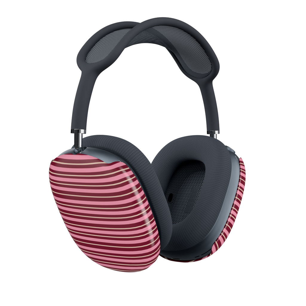 BURGUNDY STRIPES AIRPODS MAX CASE COVERS