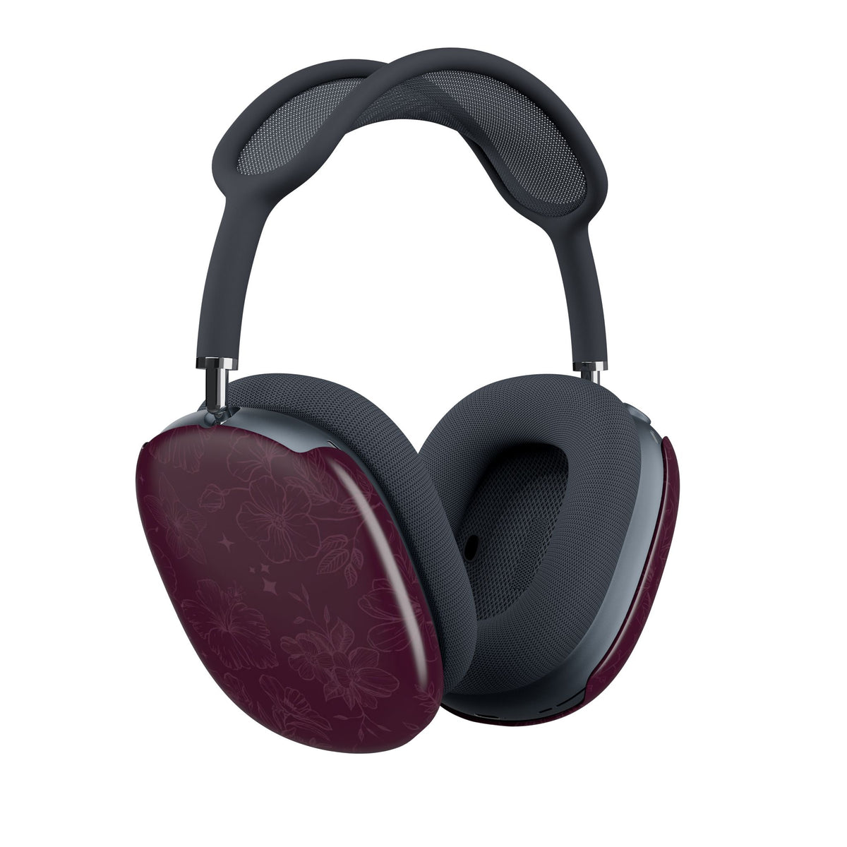BURGUNDY AMOUR FLORAL AIRPODS MAX CASE COVERS