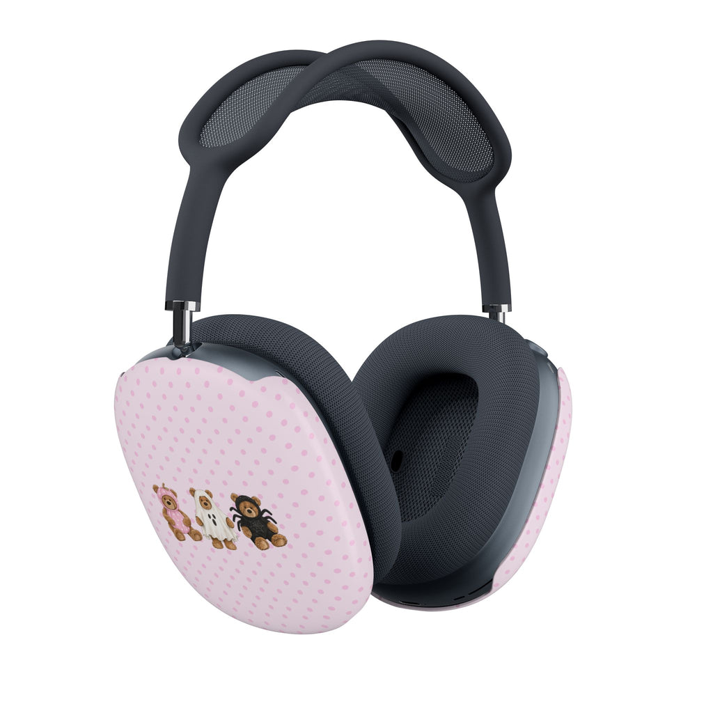 PINK POLKA DOTS HALLOWEEN TEDDY BEARS AIRPODS MAX CASE COVERS