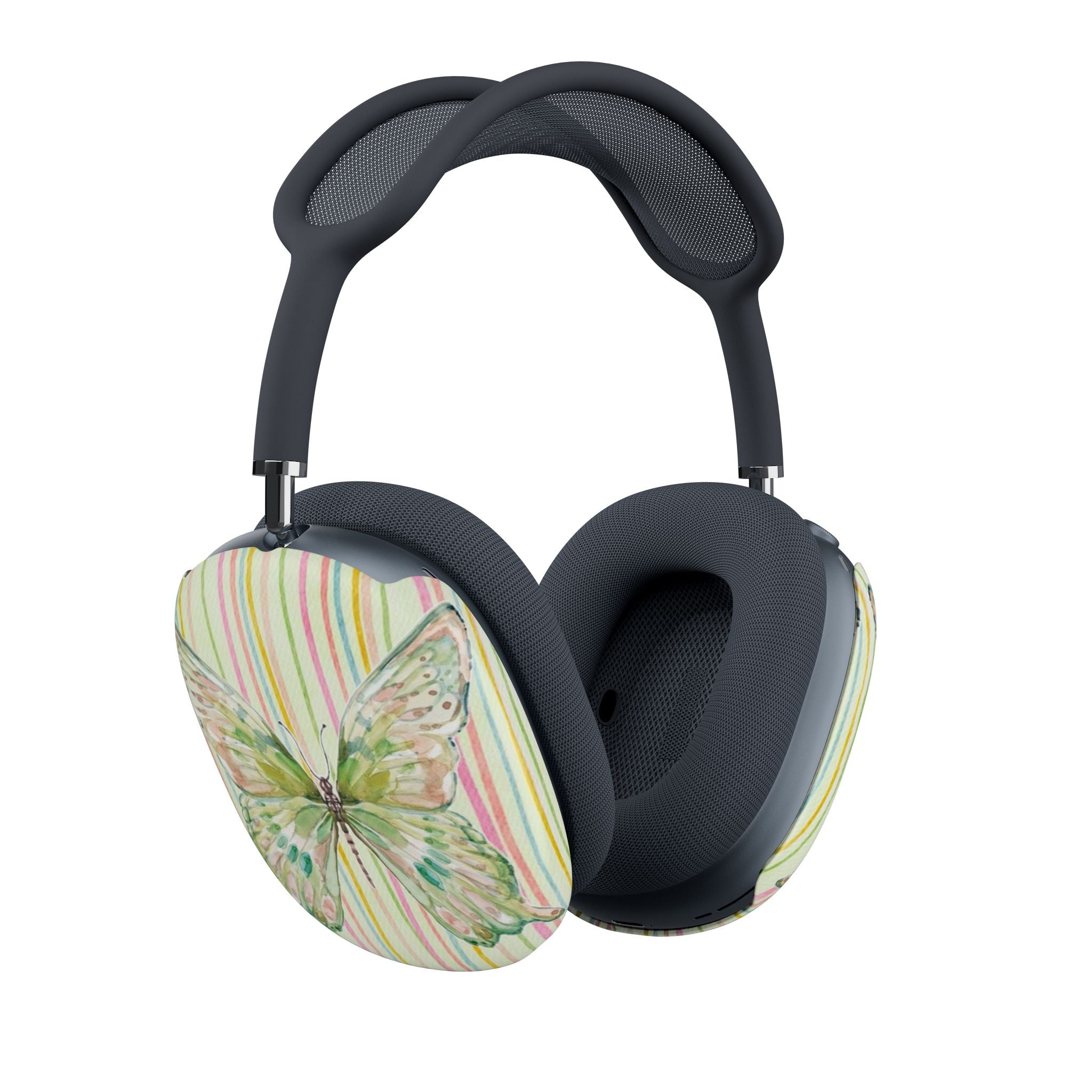 GREEN BUTTERFLY STRIPES AIRPODS MAX CASE COVERS