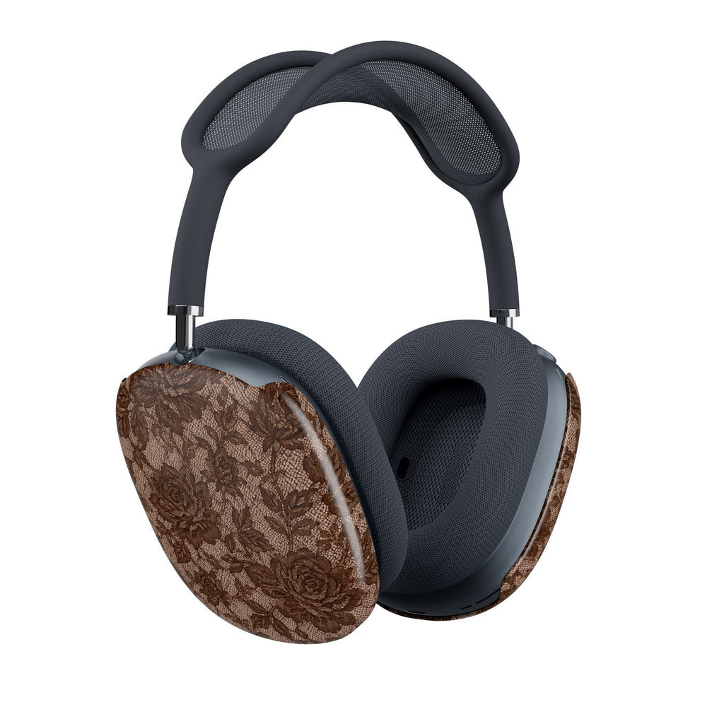 CAFÉ AMOUR BROWN LACE AIRPODS MAX CASE COVERS