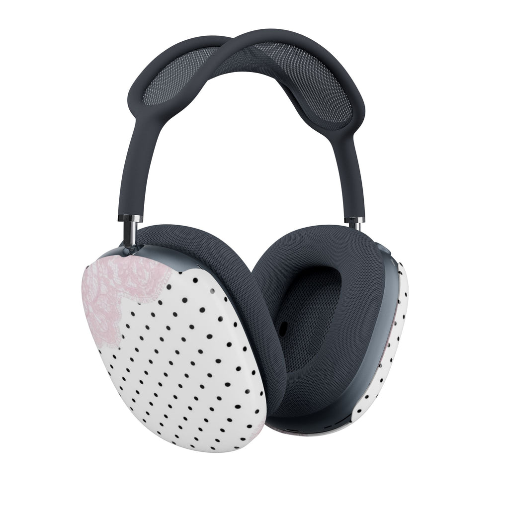 COQUETTE POLKA DOTS PINK LACE AIRPODS MAX CASE COVERS