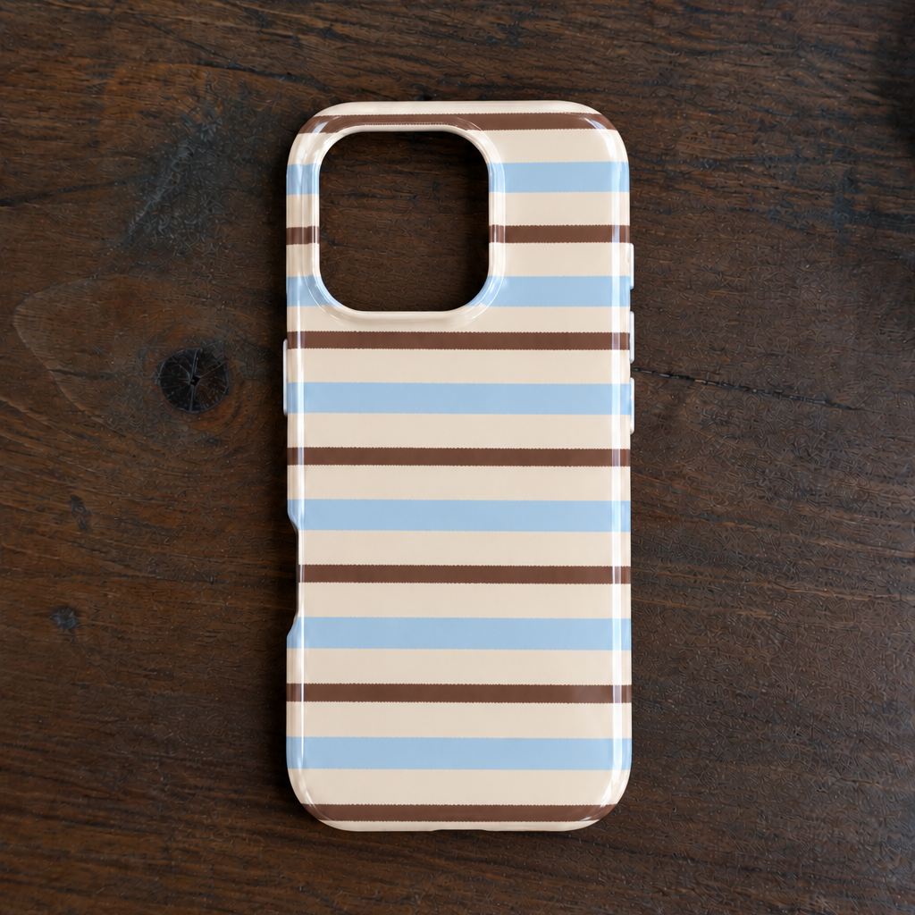 HONEY BROWN STRIPES PHONE CASE