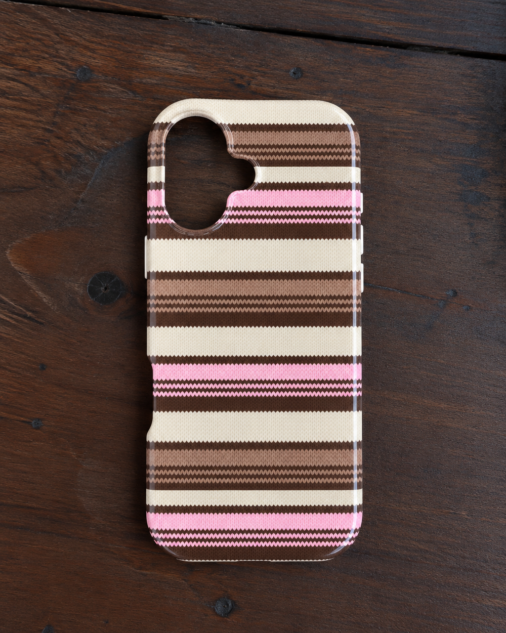 PINK TRUFFLE STRIPES PHONE CASE
