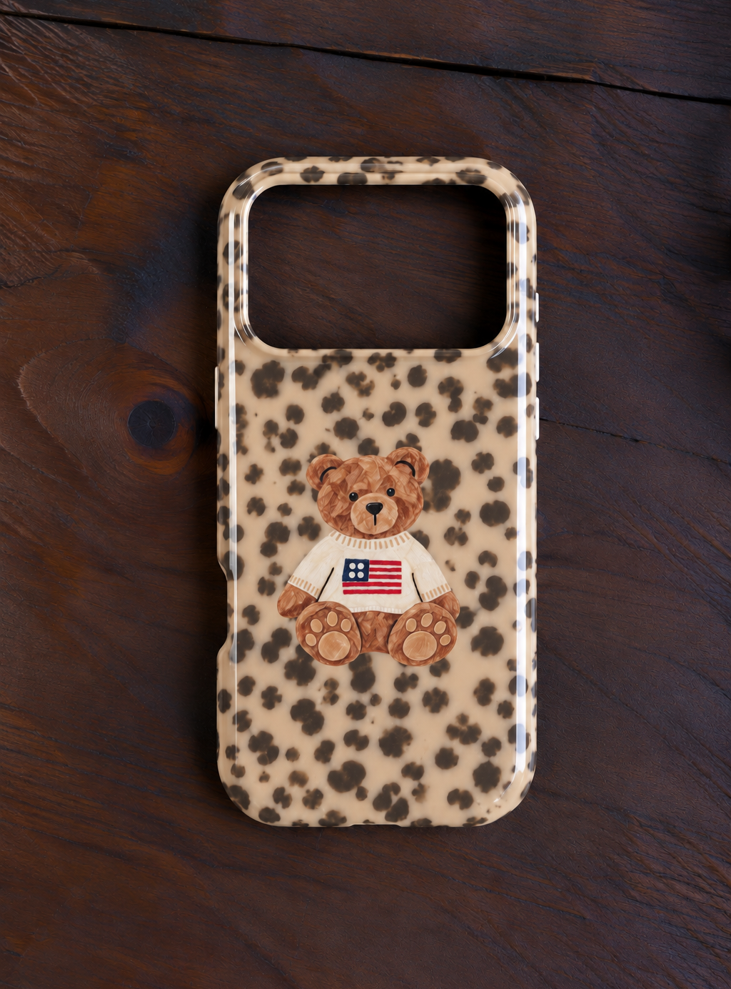 TORTOISE AMERICANA TEDDY PHONE CASE