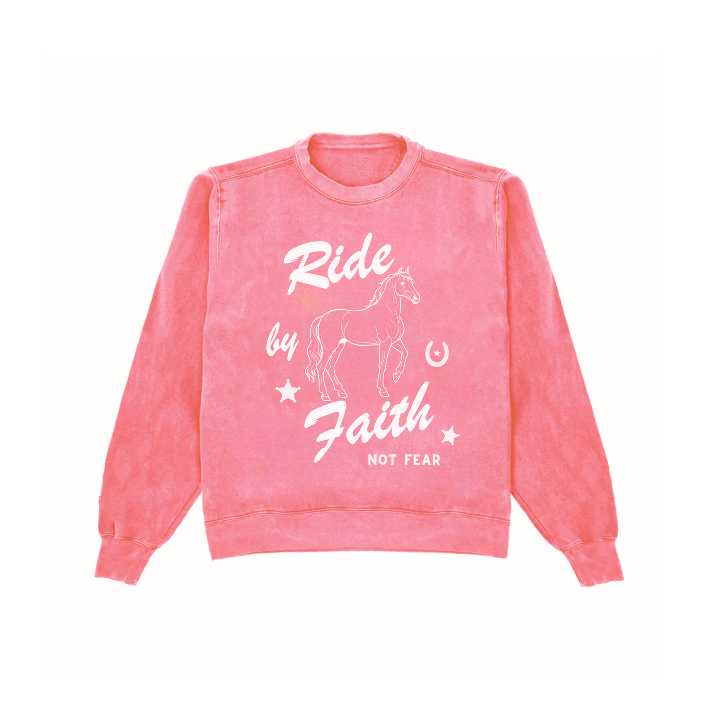 RIDE BY FAITH NOT FEAR CREWNECK