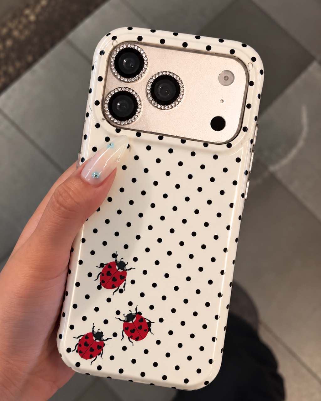POLKA DOTS LADYBUGS COQUETTE PHONE CASE