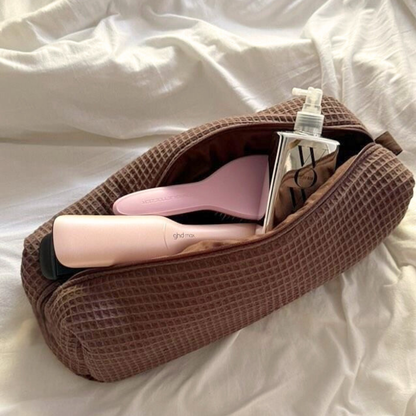 CHOCOLATE BROWN WAFFLE KNIT HAIRTOOL DYSON BAG