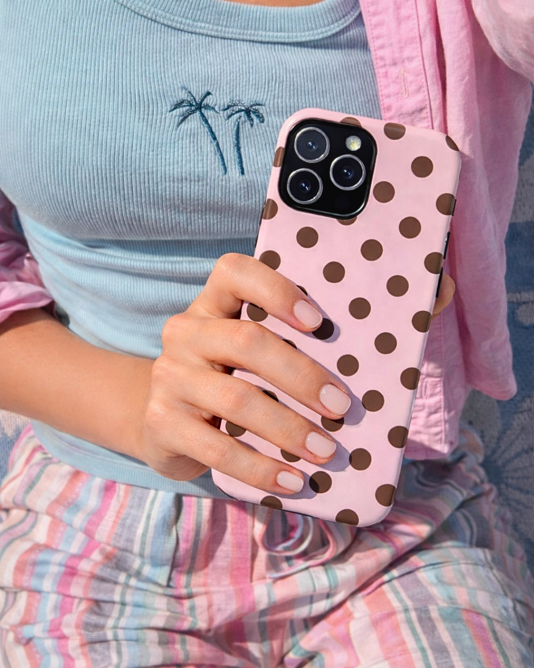 SWEET COCOA POLKA DOTS PHONE CASE