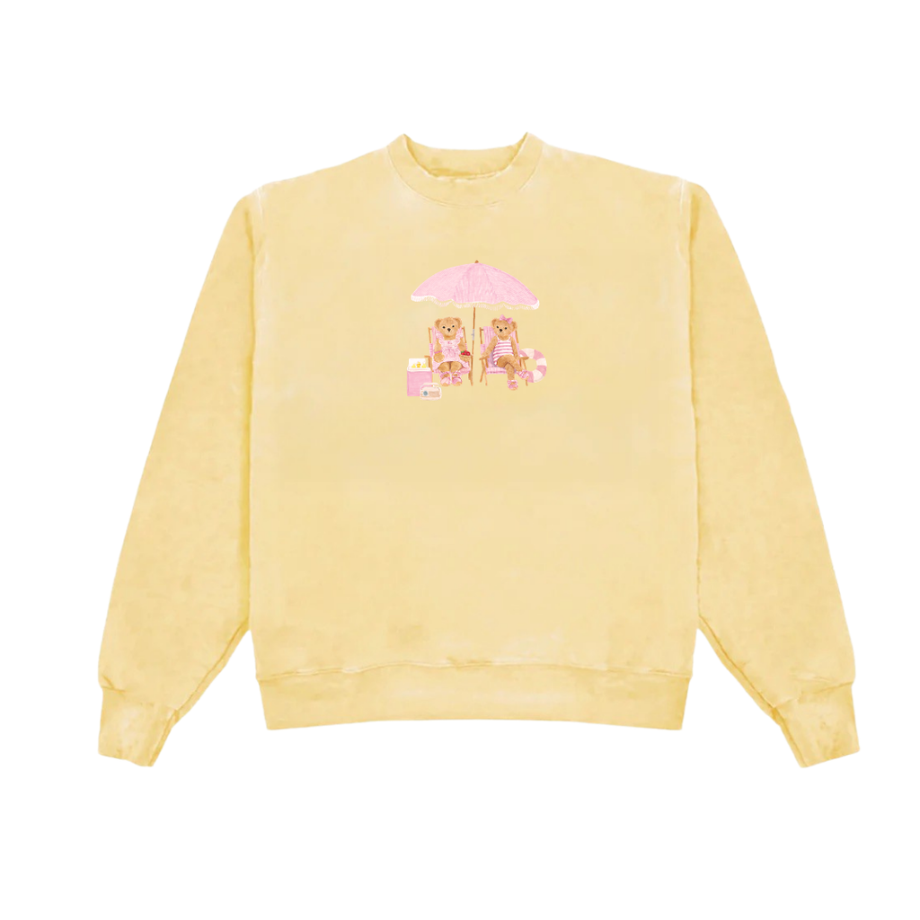 YELLOW BEACH BESTIES CREWNECK