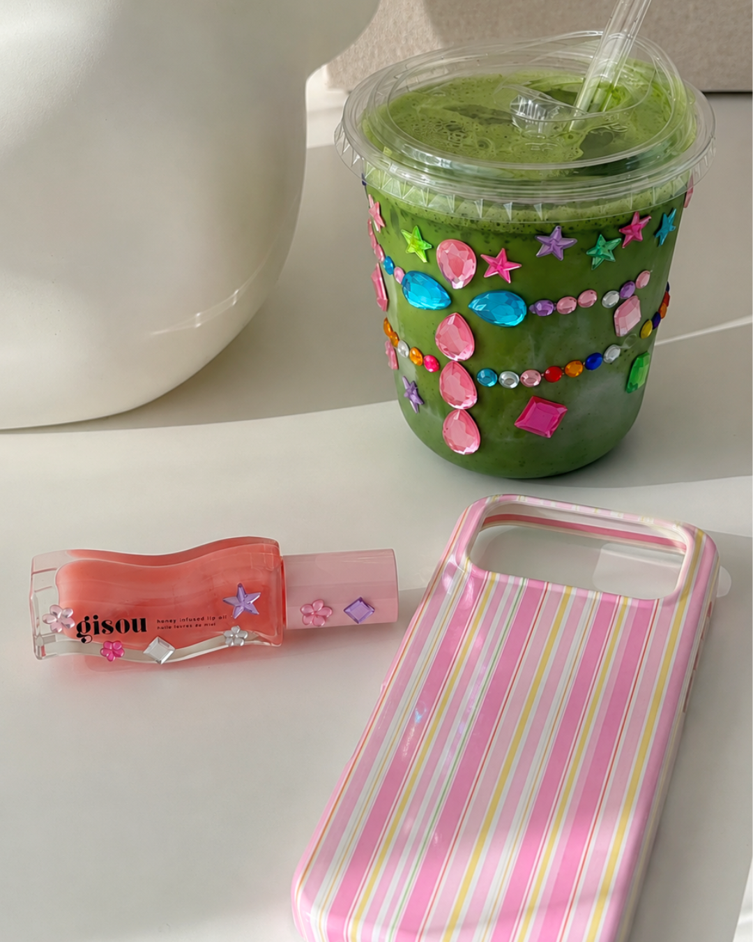 LEMON DROP STRIPES PHONE CASE