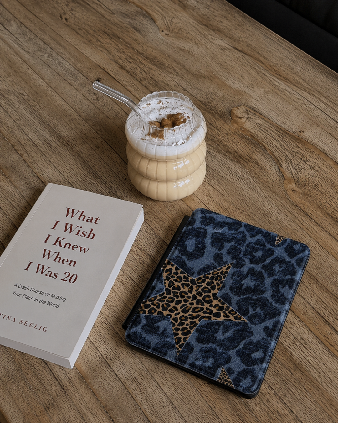BLUE LEOPARD CHEETAH STARS KINDLE CASE HARDCOVER