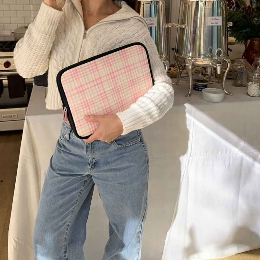SORBET PLAID NEOPRENE KINDLE IPAD & LAPTOP SLEEVE