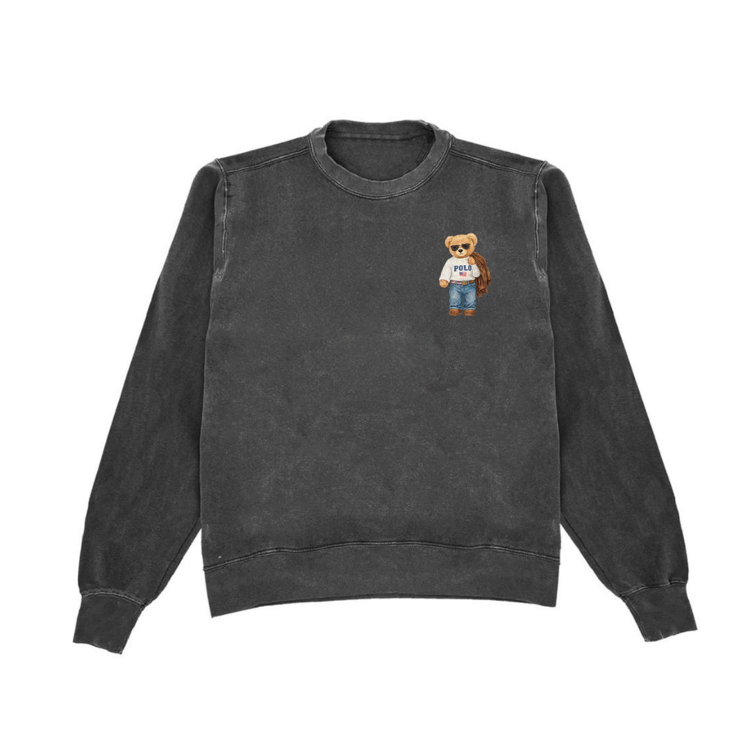 PEPPER MINIMALIST RL TEDDY BEARS COZY CLUB CREWNECK