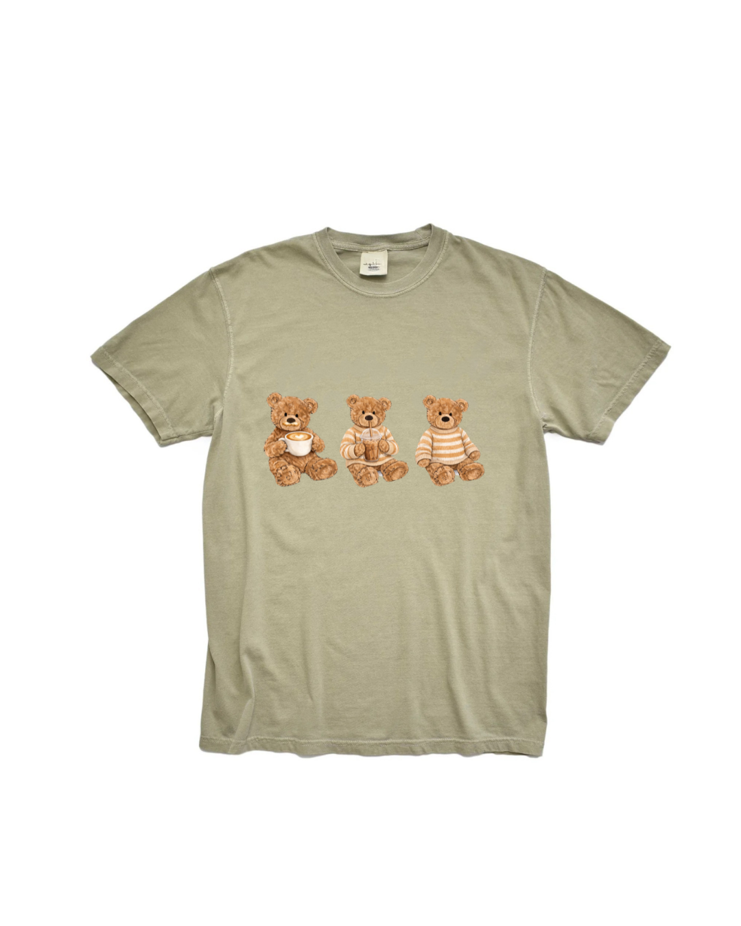 GREEN CAPPUCCINO TEDDY BEARS T-SHIRT