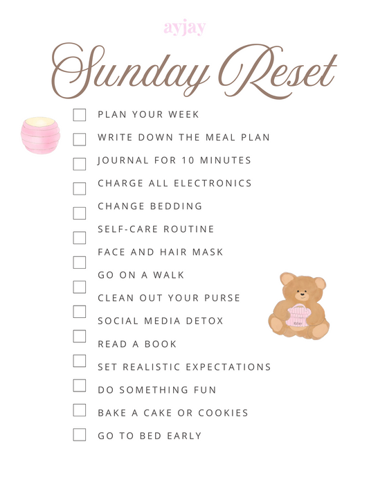 AYJAY SUNDAY RESET CHECKLIST