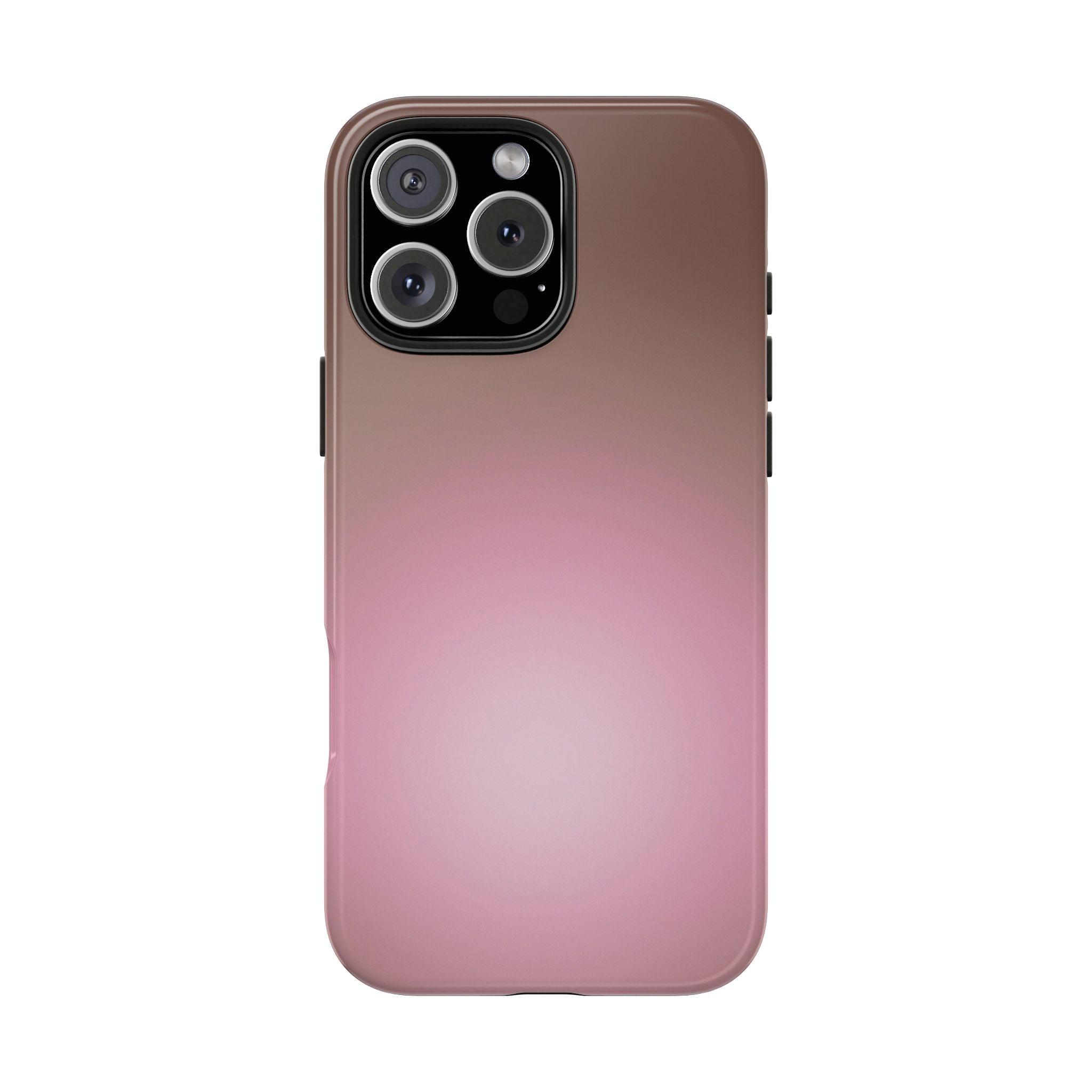 Amber aura case back with glossy mauve pink finish and black camera module