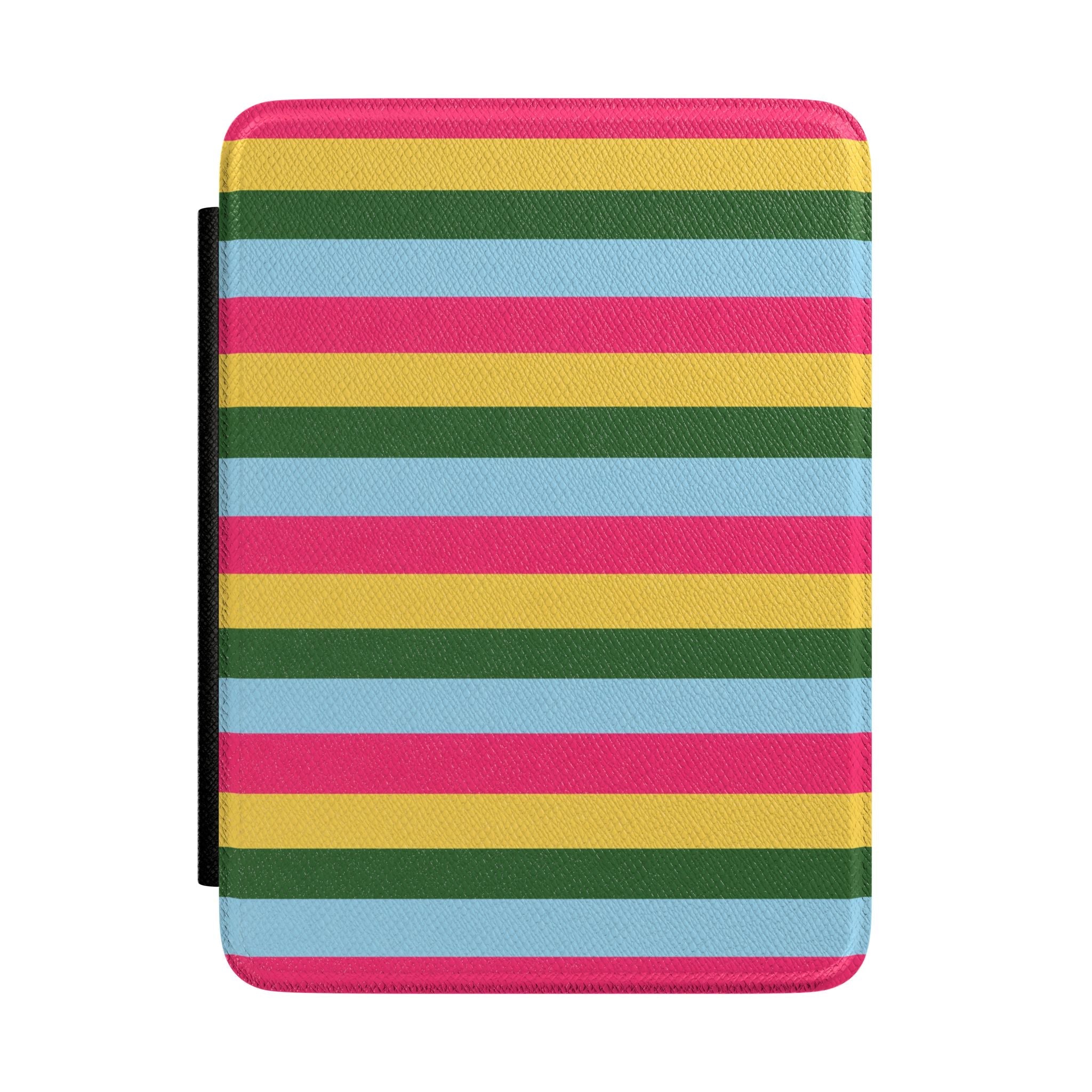 Barcelona stripes Kindle hardcover case with multicolor horizontal bands