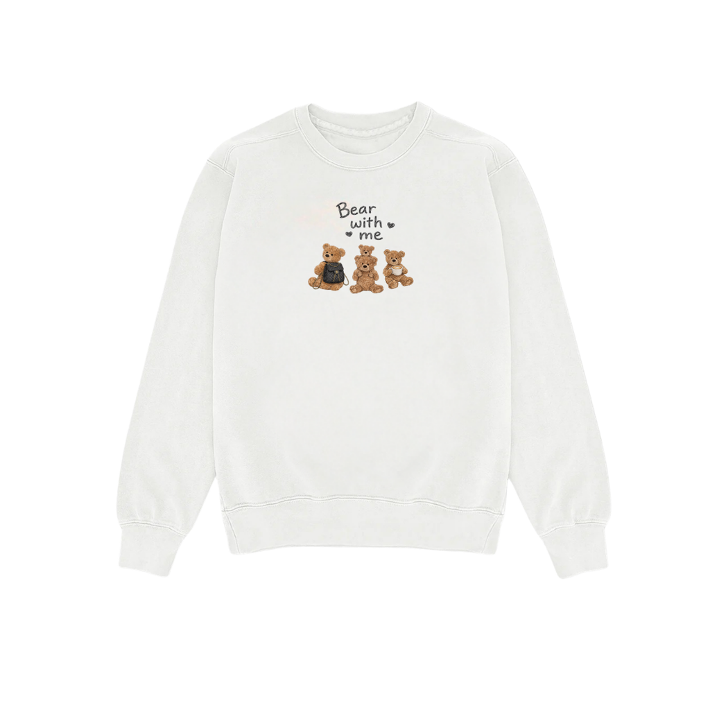 WHITE BEAR WITH ME CREWNECK