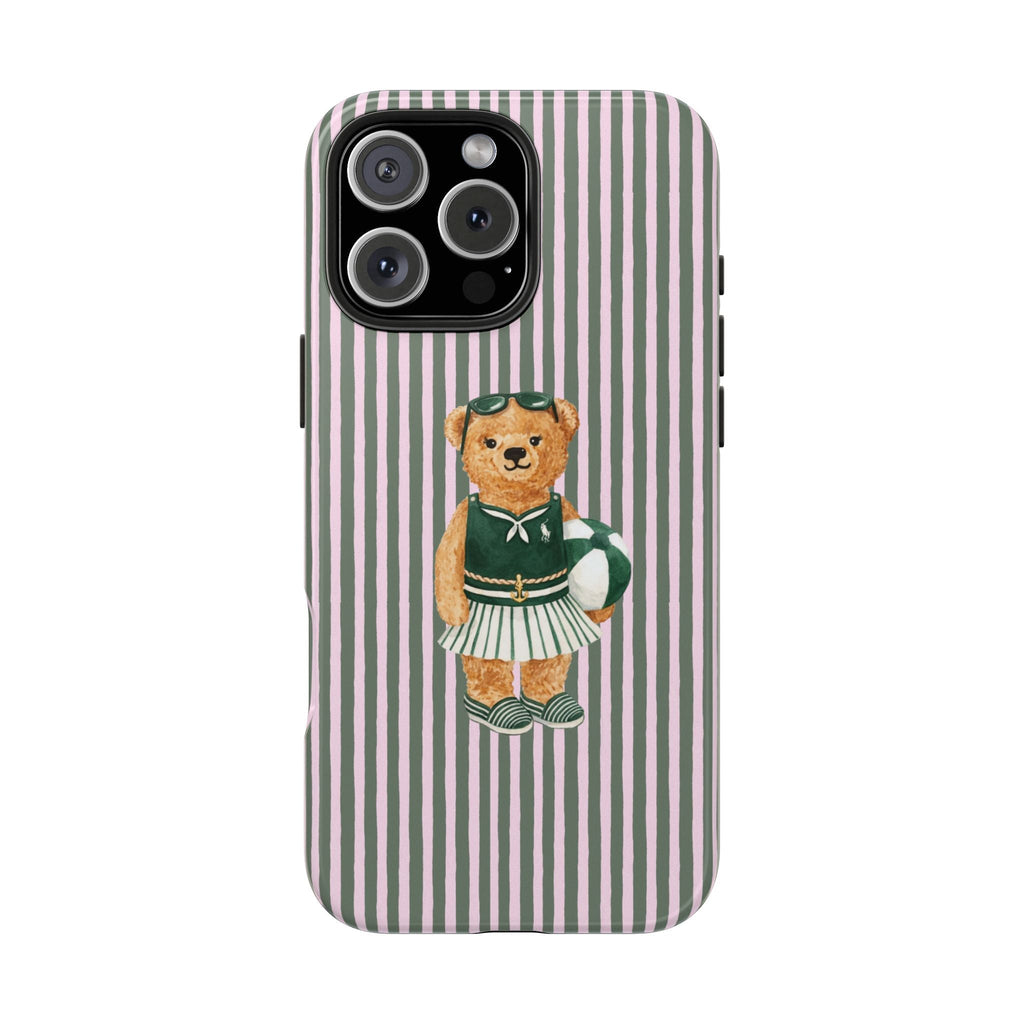 BEVERLY HILLS STRIPES RL POLO TEDDY BEAR PHONE CASE iPhone 15 PRO / WITHOUT MAGSAFE / MATTE BEVERLY HILLS STRIPES RL POLO TEDDY BEAR PHONE CASE iPhone 15 PRO / WITHOUT MAGSAFE / MATTE