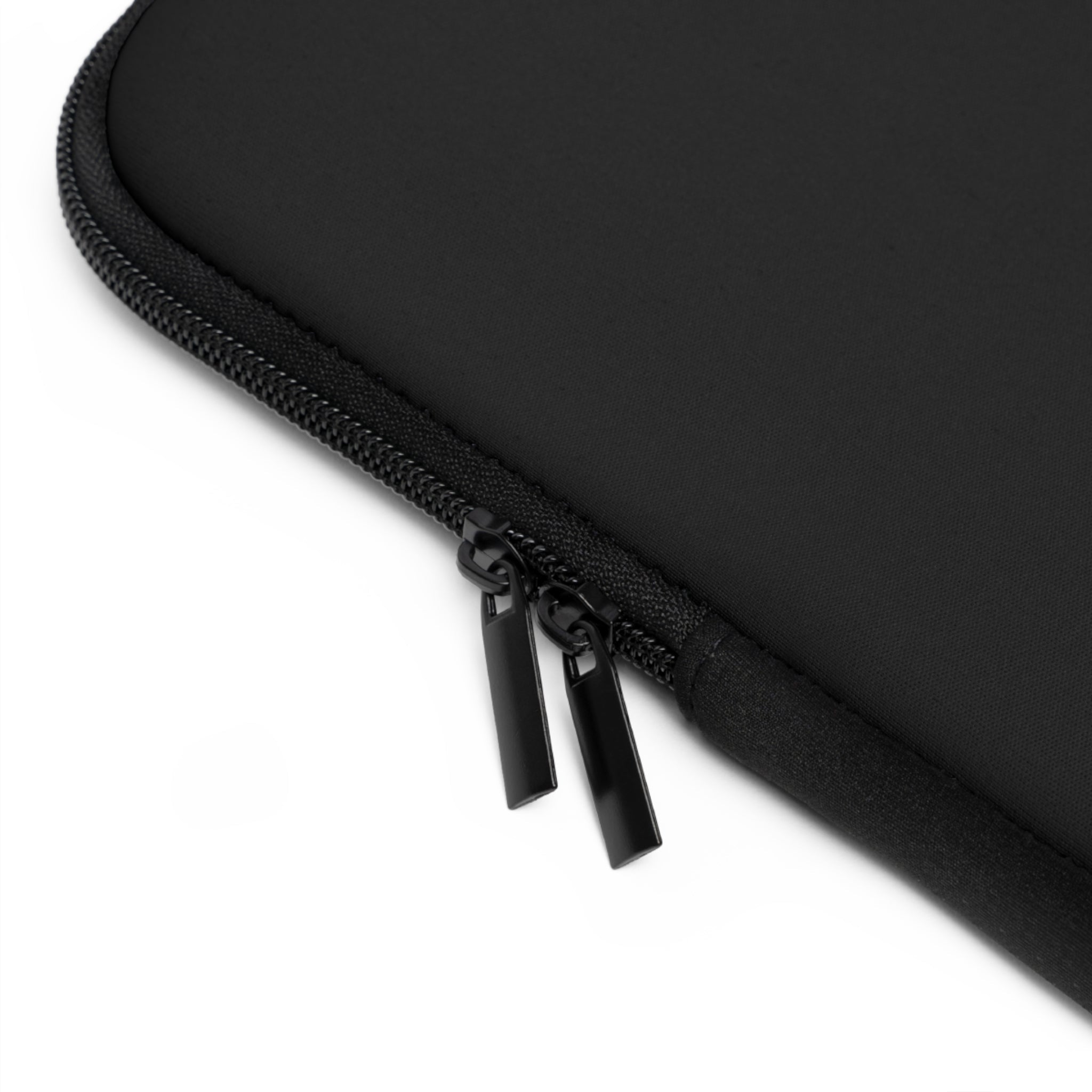 Black sleeve edge with double zipper pulls and zipper track
