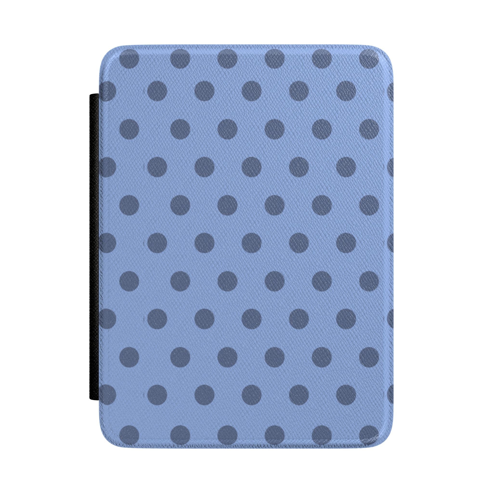 Bubble Blue polka dot hardcover Kindle case, light blue with dark dot pattern