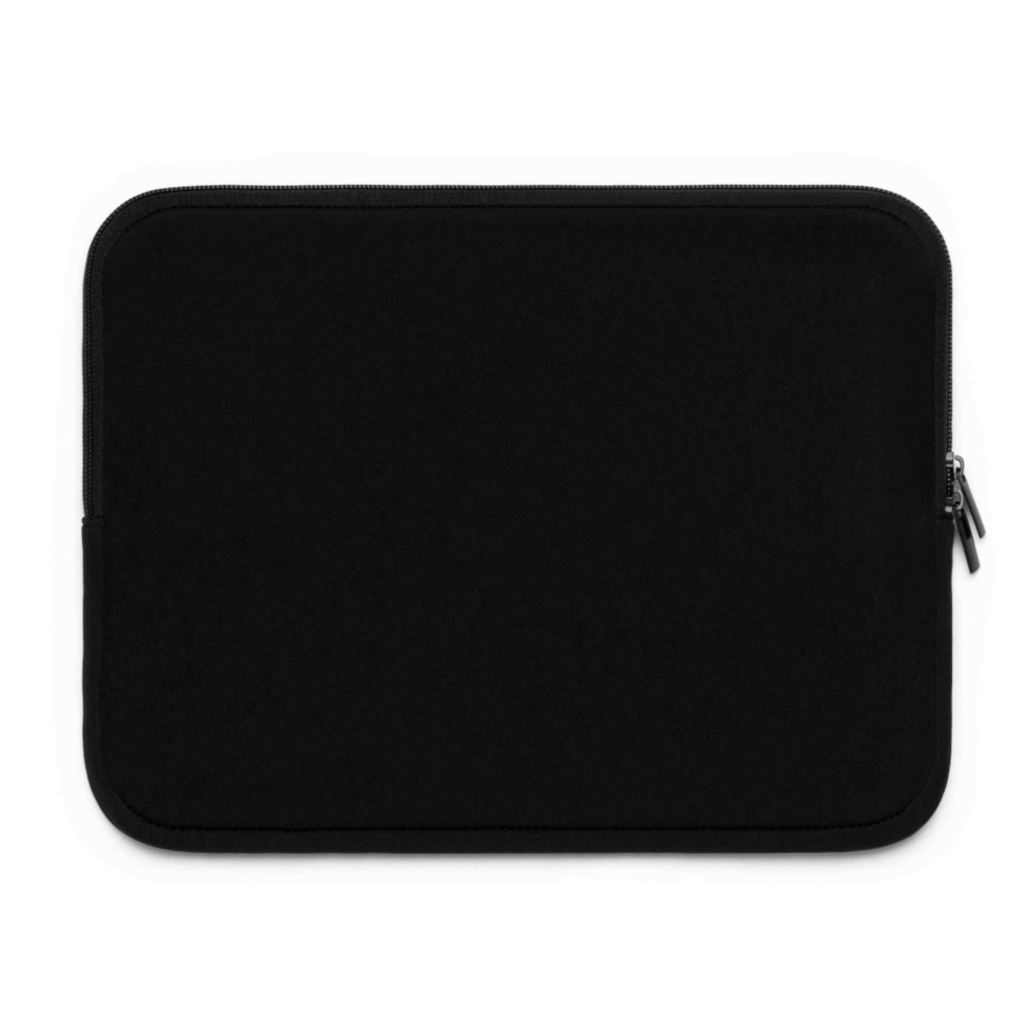 Black-lined neoprene sleeve interior with zipper closure and padded edge.