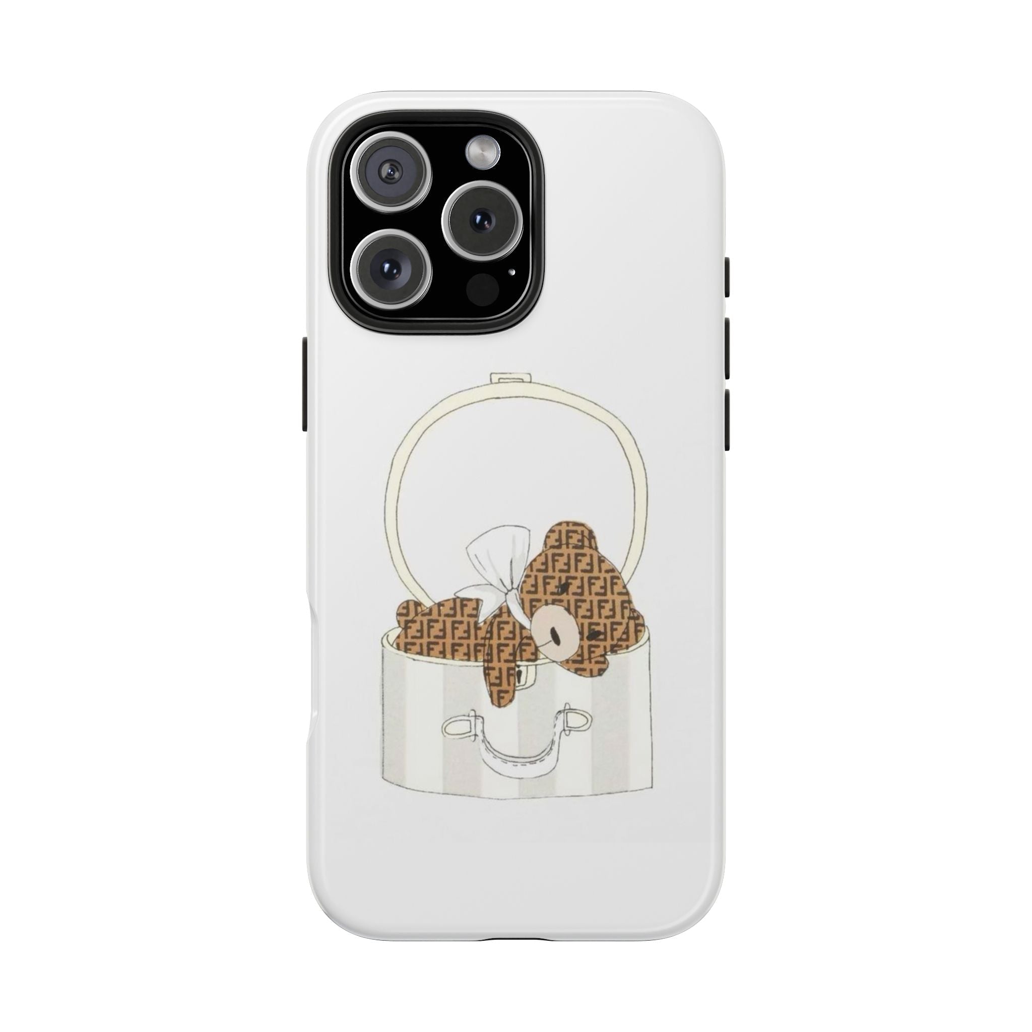 FENDI TEDDY BEAR BOX PHONE CASE iPhone 17 Air / WITHOUT MAGSAFE / GLOSSY FENDI TEDDY BEAR BOX PHONE CASE iPhone 17 Air / WITHOUT MAGSAFE / GLOSSY