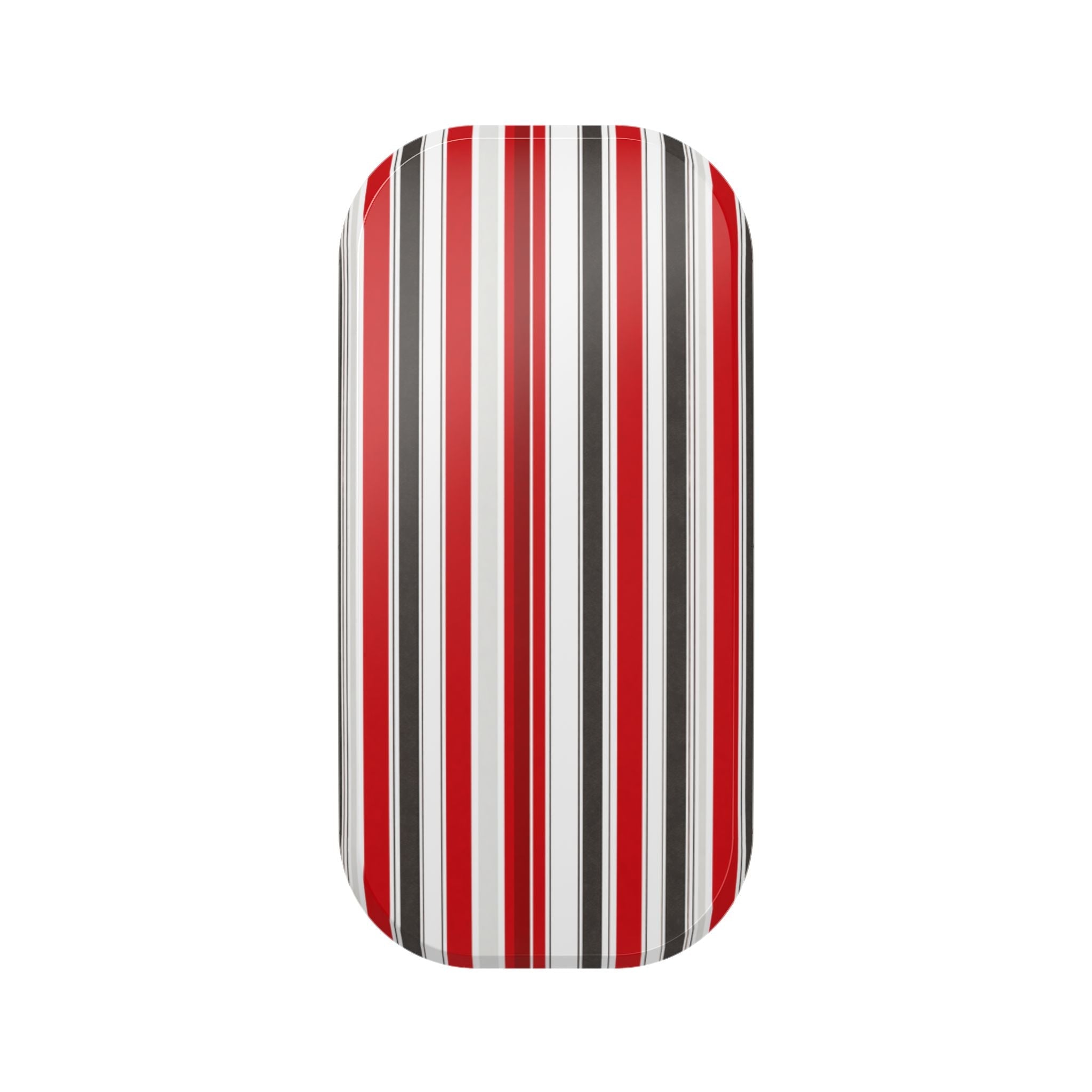 Red, white and black striped oval phone grip pad