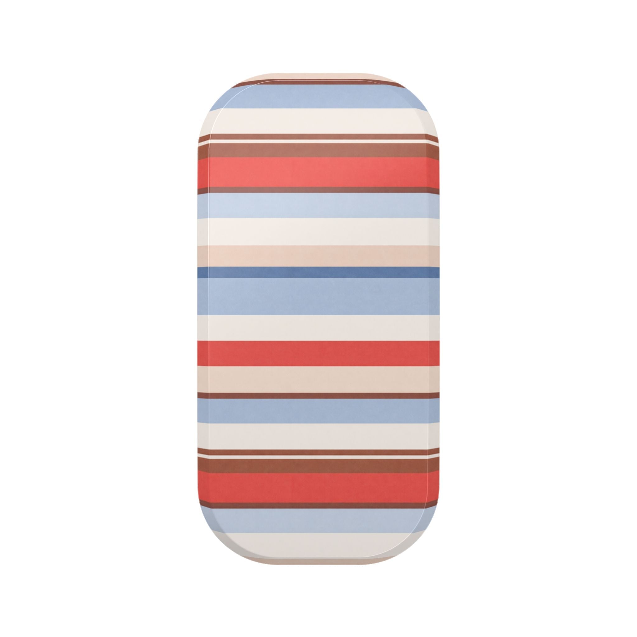 Cape Cod striped phone case with red, blue, and cream horizontal stripes
