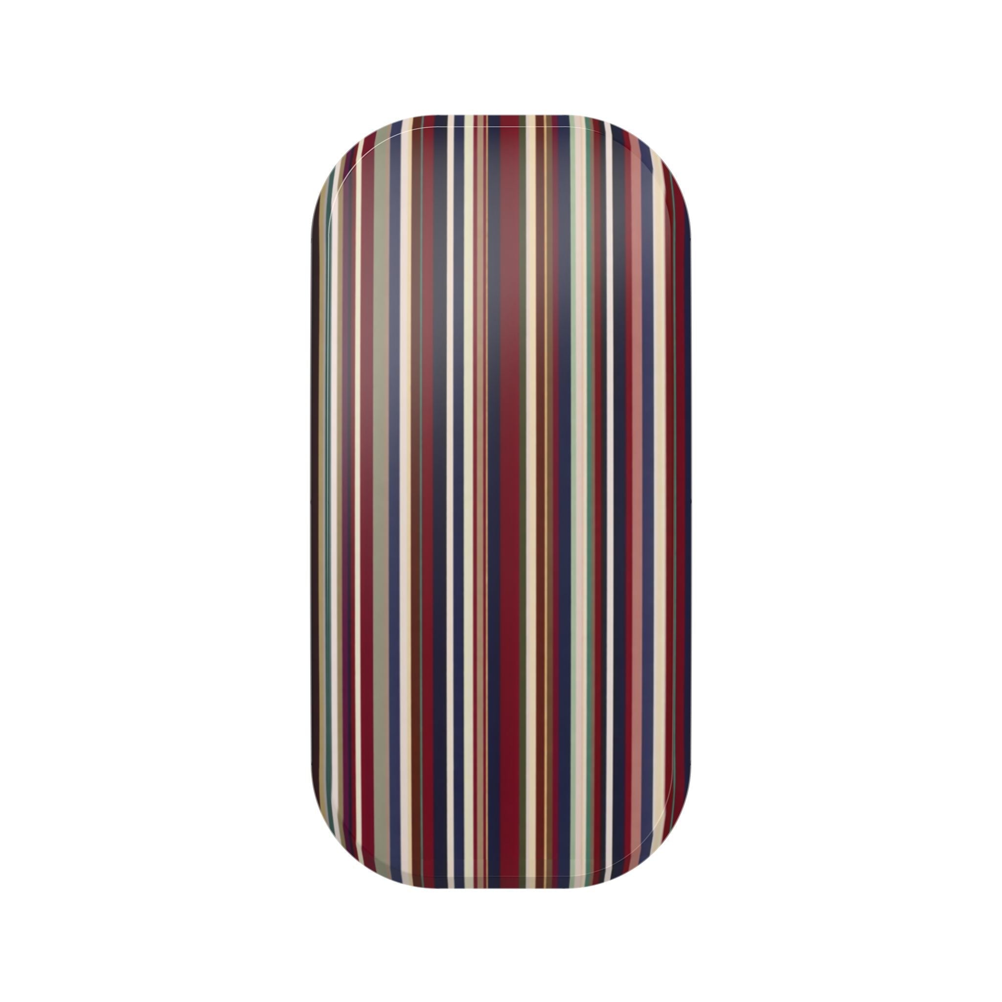 Striped chalet phone grip pad, rounded oval fabric