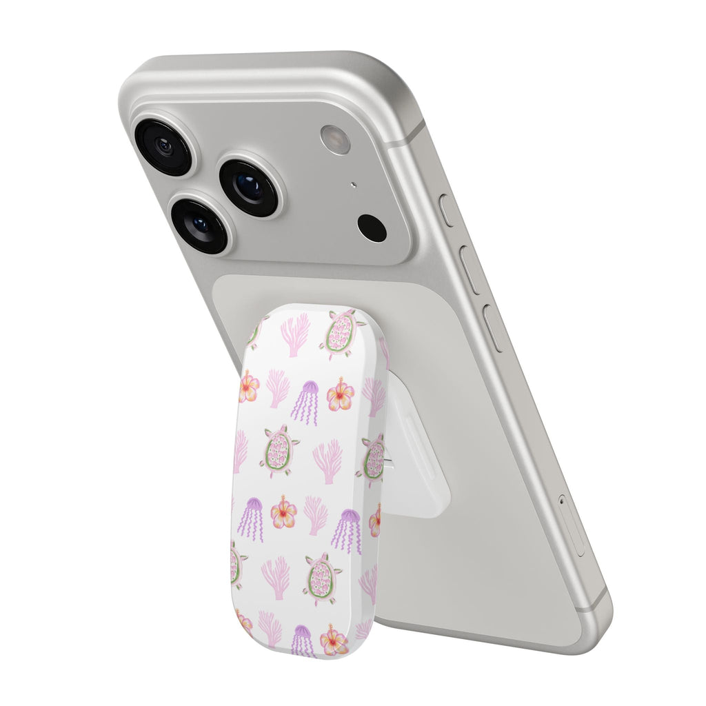 Malibu Coastline phone case showing camera and flash cutouts; white with ocean pattern