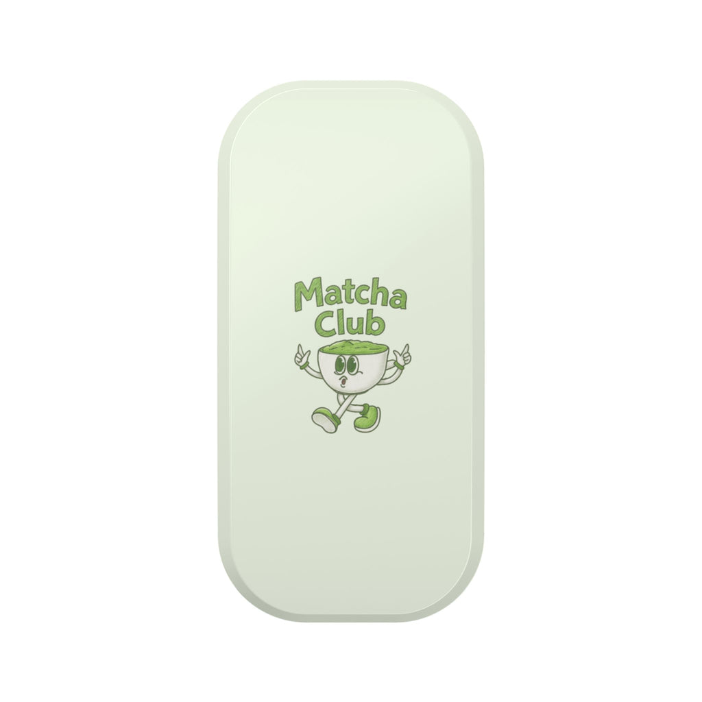 Mint Matcha Club phone grip with cartoon mascot and logo