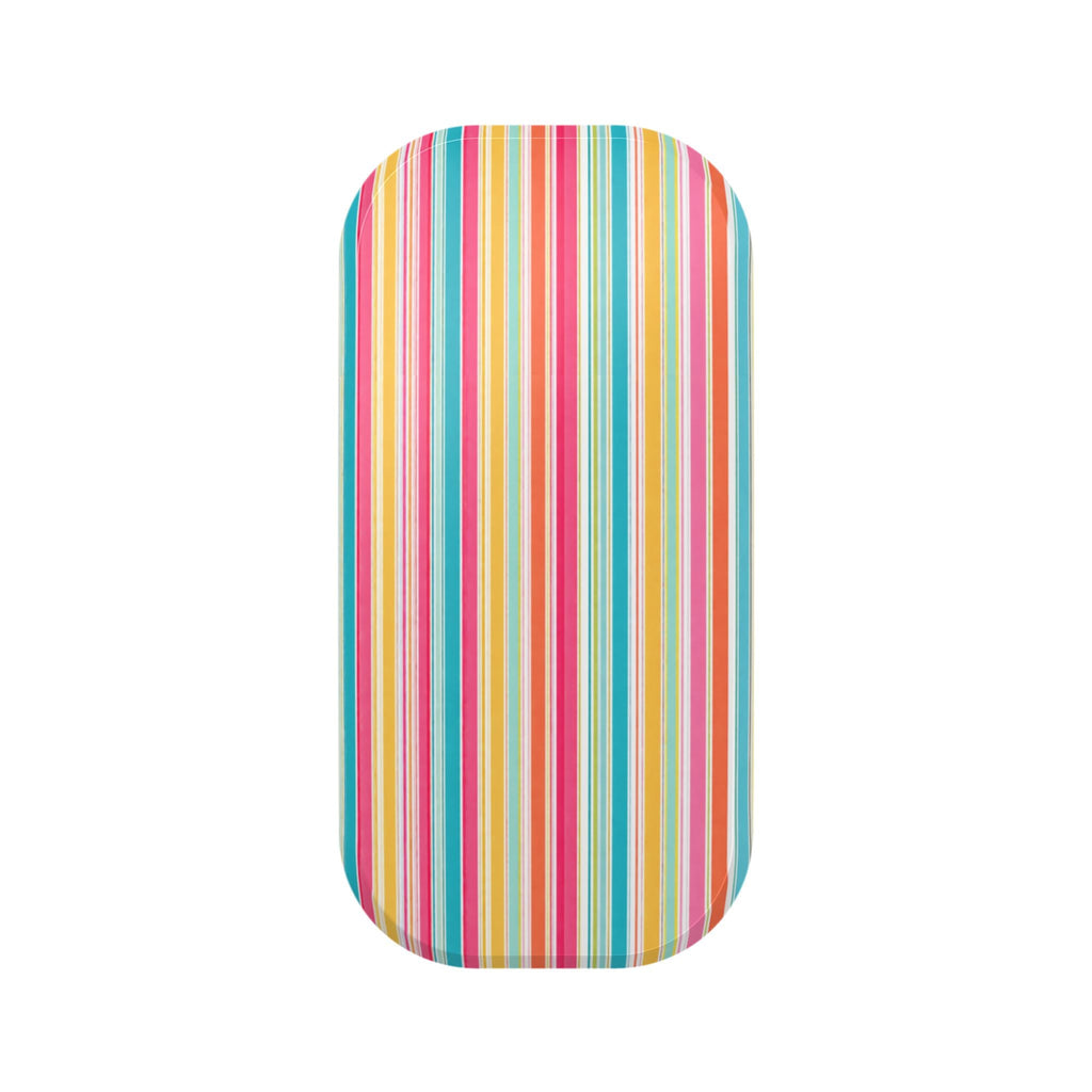 Multicolor vertical stripe phone grip cover with rounded edges