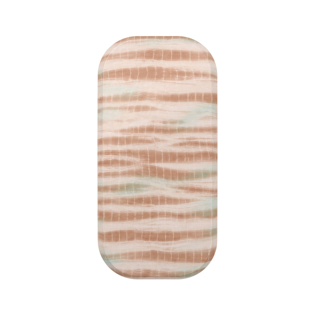 Neutral striped phone grip pad, rounded rectangle