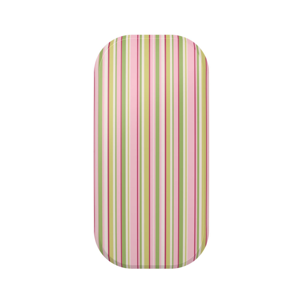 Striped phone grip pad sleeve with vertical minimalist pastel stripes