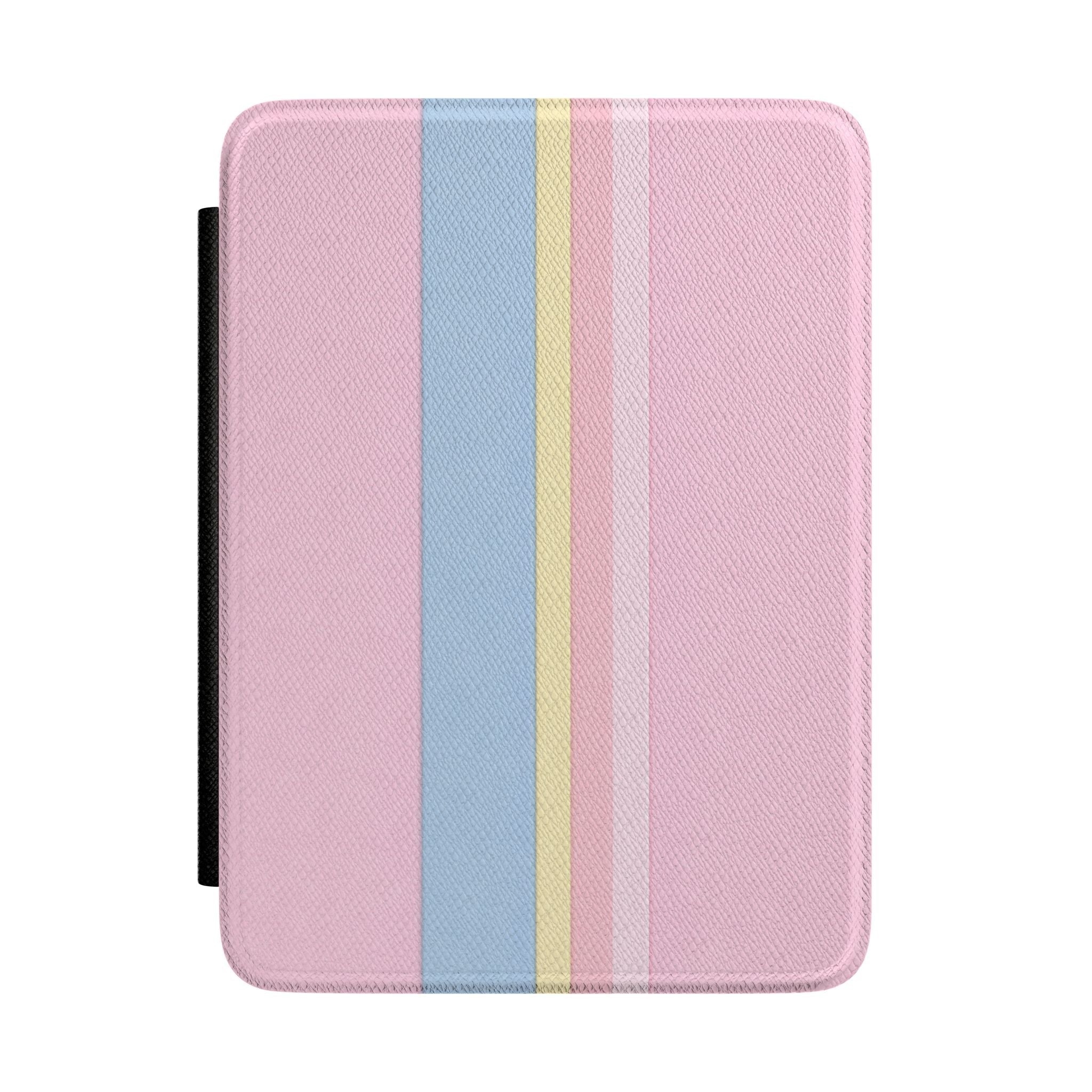IBIZA striped Kindle hardcover case, pink and blue vertical stripes