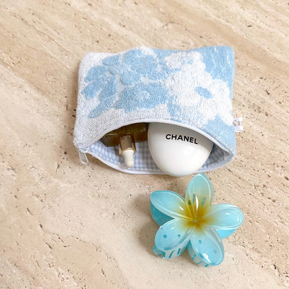 VINTAGE TEDDY BLUE DAISY POUCH-AYJAY