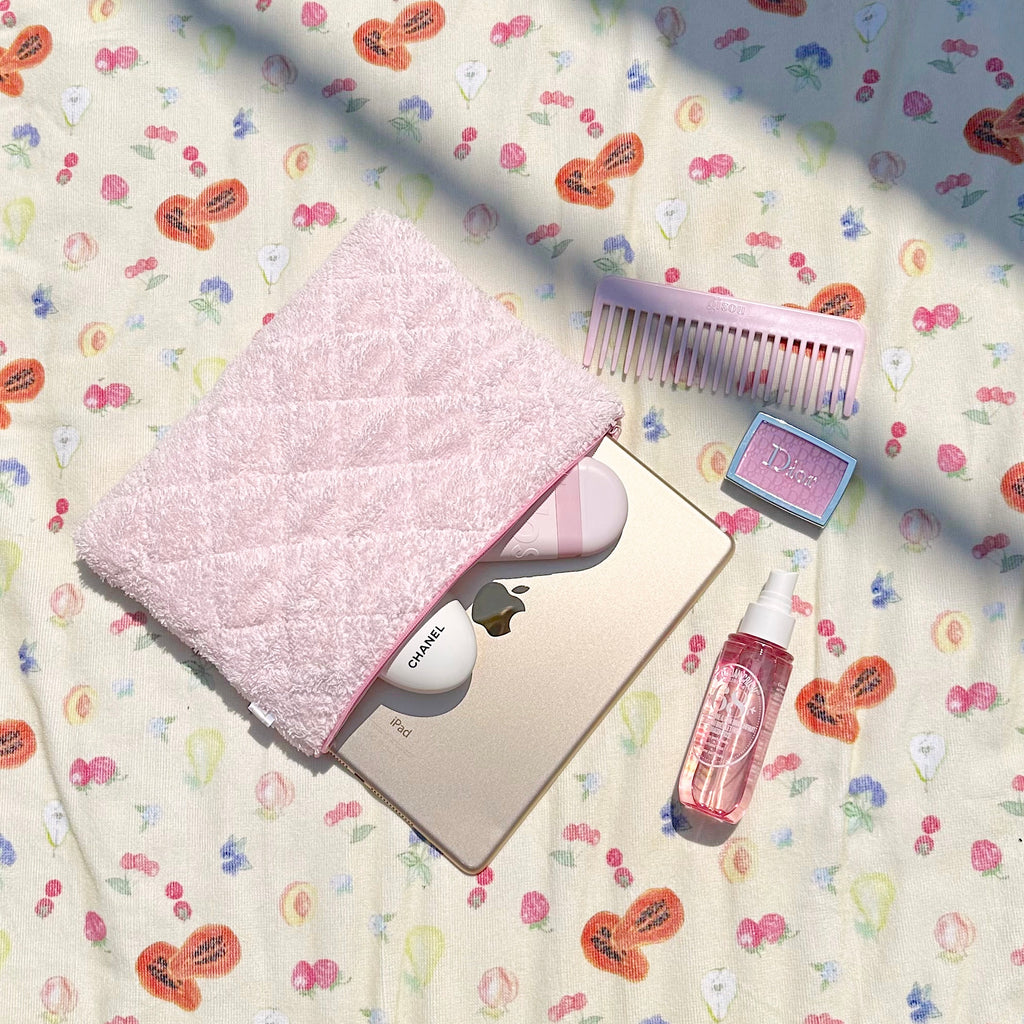BABY PINK TEDDY IPAD SLEEVE-AYJAY